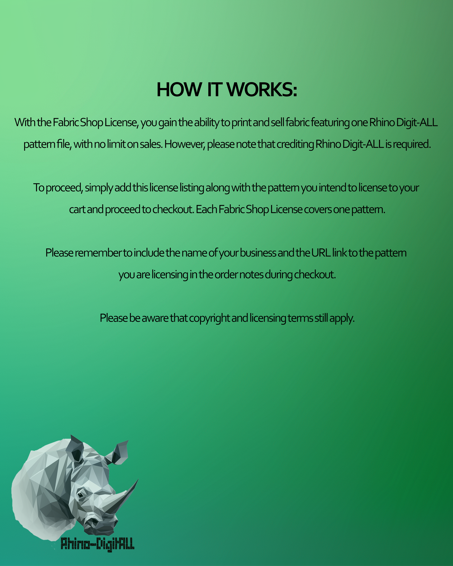 Single Fabric Shop License