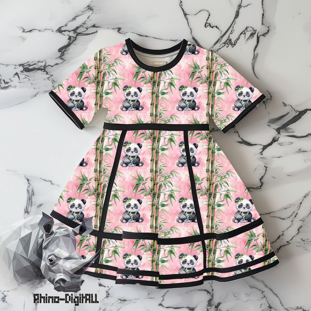 Bamboo Panda on Pink