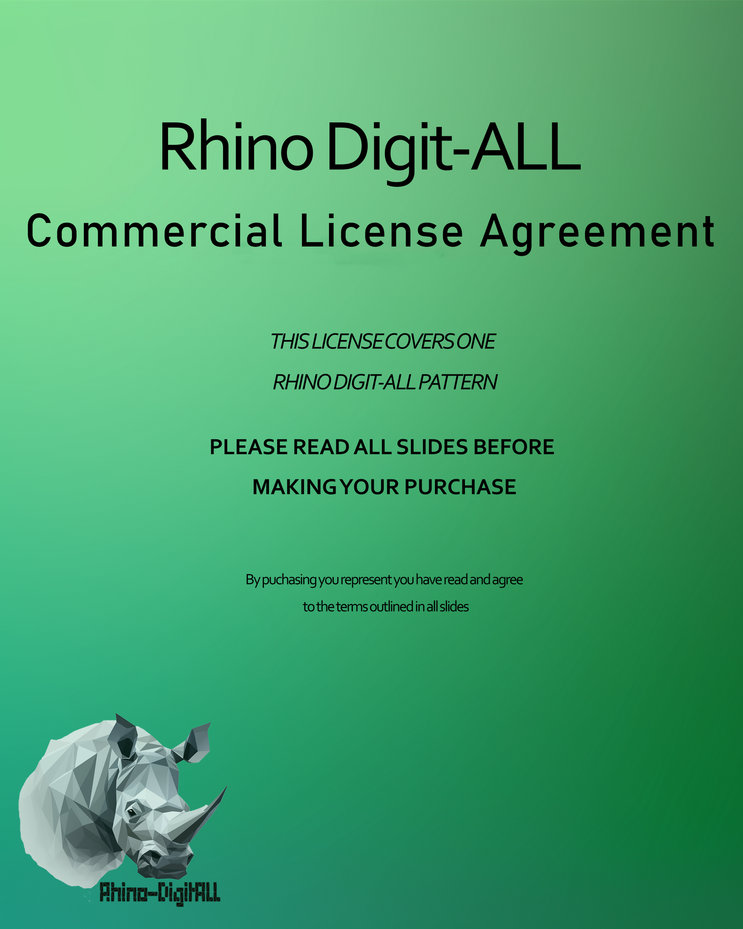 Single Pattern Commercial License