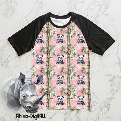 Bambus Panda auf Rosa 